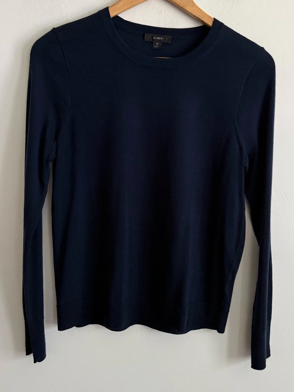 J.Crew Navy Blue Long Sleeve Crewneck Sweater Size Small